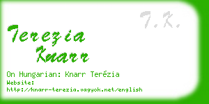 terezia knarr business card